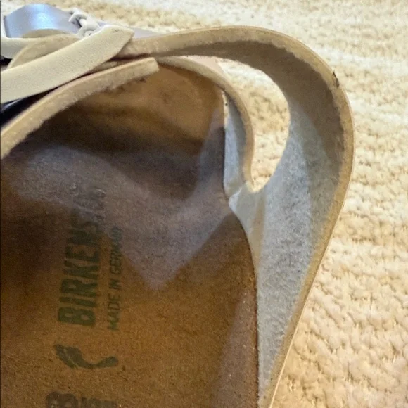 Birkenstock Arizona Two-Strap Sandals in Vegan Ombre Purple Fog/Apricot - size 7 - Picture 10 of 15